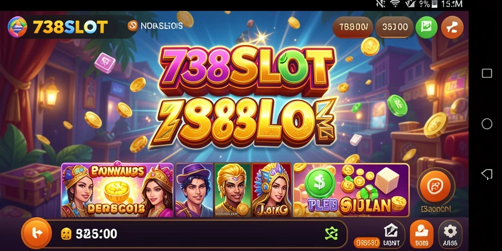 Tampilan gameplay 738SLOT yang seru dan penuh warna.