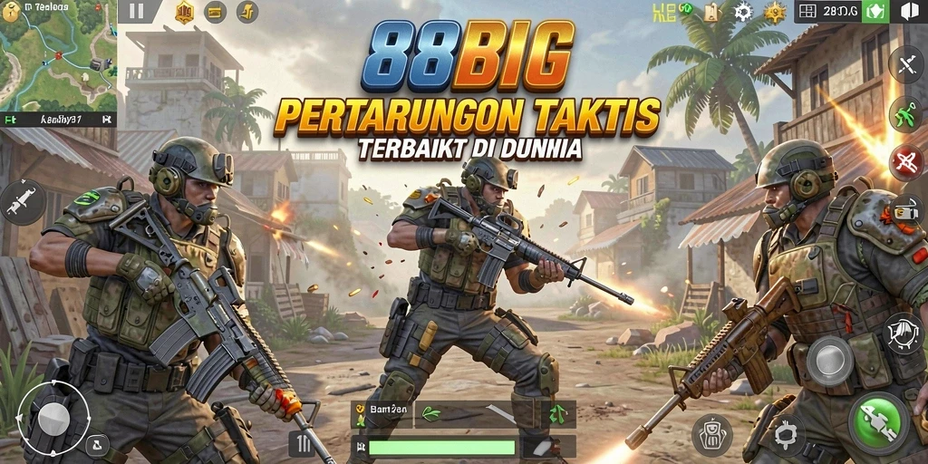 Screenshot gameplay 88BIG dengan aksi seru di arena Battle Royale.