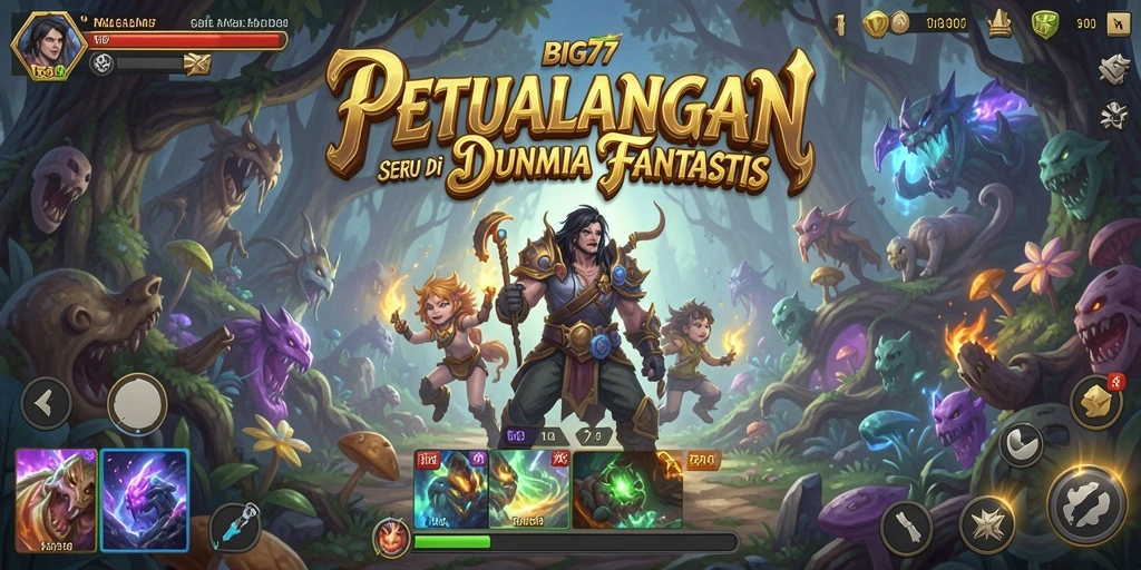Tampilan gameplay mendebarkan di BIG77 saat menjelajahi dunia petualangan.