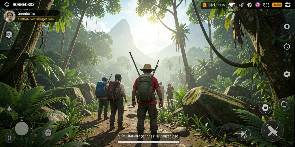 Tampilan gameplay BORNEO303 yang menarik dan mendebarkan.