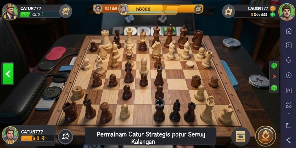 Tampilan gameplay CATUR777 yang menakjubkan dan penuh strategi.