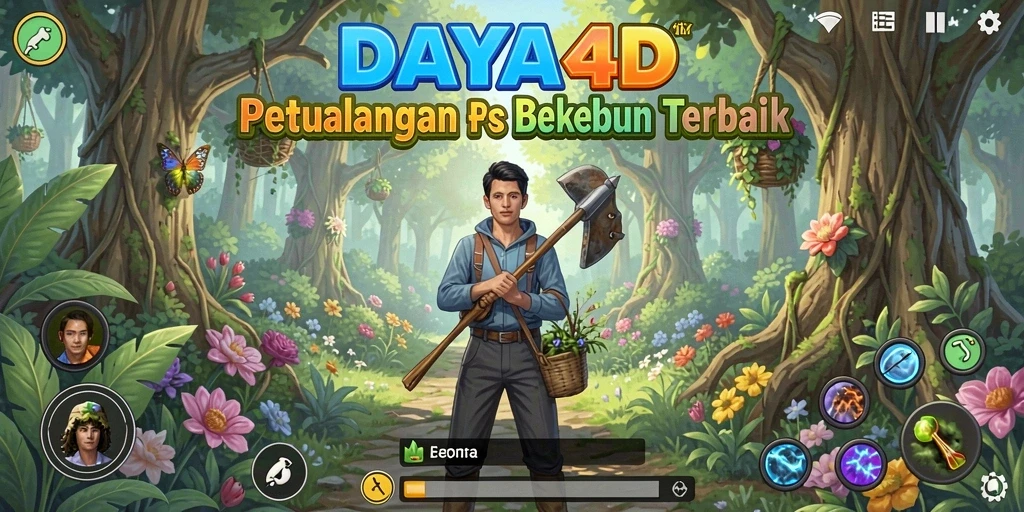 Tampilan menarik dari gameplay DAYA4D yang menunjukkan aktivitas bertani.