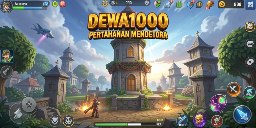 Gameplay DEWA1000 yang intens di Tower Defense.