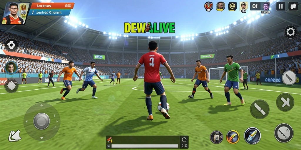Gameplay seru DEWALIVE dalam aksi olahraga.