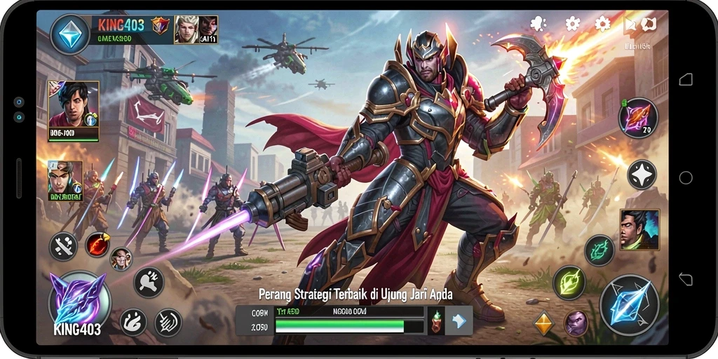 Gameplay mendebarkan dengan strategi yang mendetail dalam KING403.