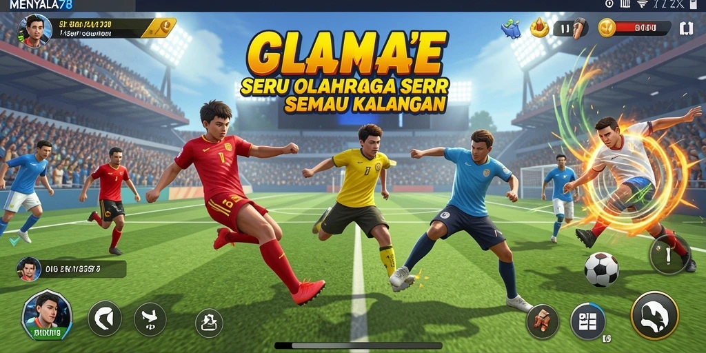 Tampilan gameplay seru di MENYALA78 dengan berbagai cabang olahraga.