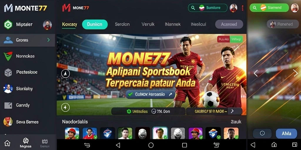 Tampilan screenshot MONTE77 saat melakukan taruhan olahraga.