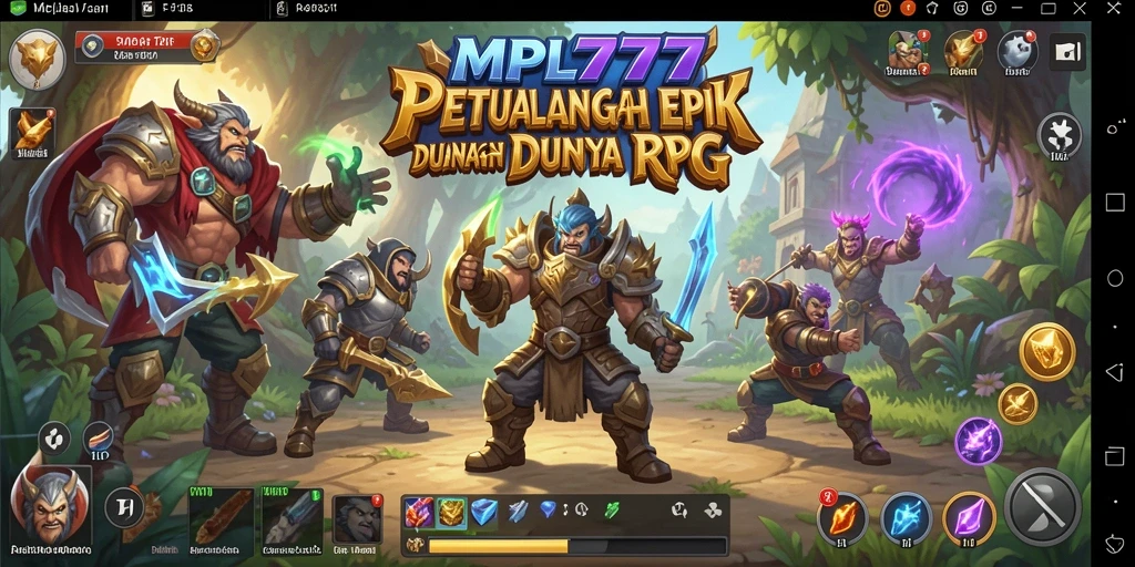 Screenshot menampilkan aksi seru dalam pertempuran RPG MPL777.