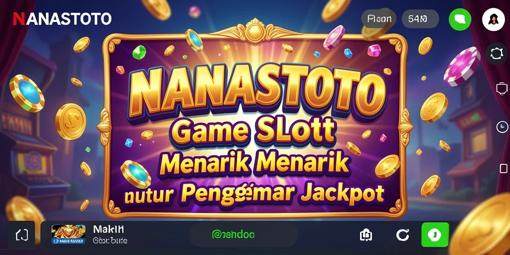 Screenshot NANASTOTO menunjukkan gameplay seru dengan fitur jackpot yang menarik.