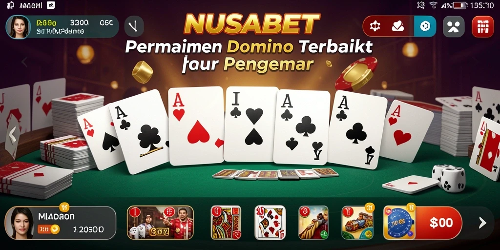 Tampilan menarik dalam permainan Domino NUSABET.