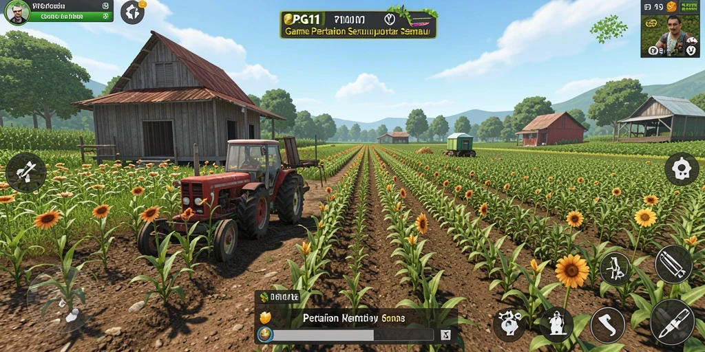 Gameplay seru dengan ladang subur dan hewan ternak yang beragam.
