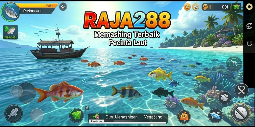 Tampilan gameplay memancing RAJA288 yang menyenangkan dan menegangkan.
