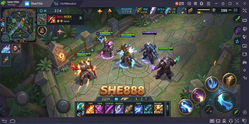 Tampilan gameplay seru dari SHE888 yang membuat adrenalin naik.