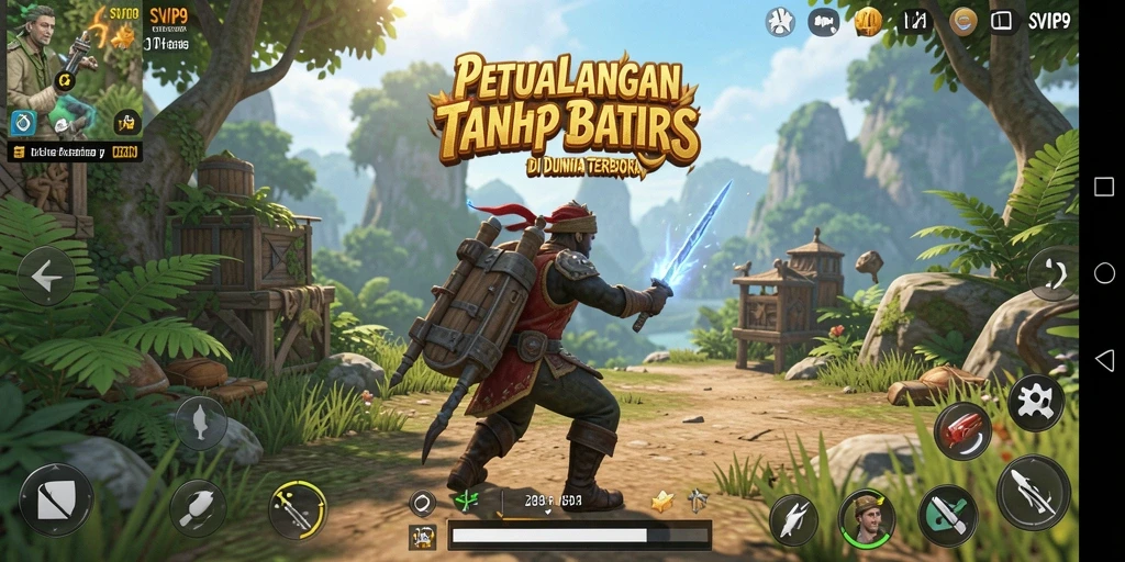 Tangkapan layar SVIP9 menampilkan petualangan seru di dunia terbuka.